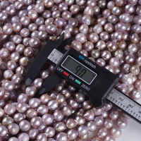 Chaînes de perles d'eau douce Edison naturelles violettes froissées de 9 à 10 mm pour la fabrication de bijoux