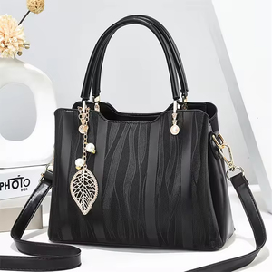 Sac à main de luxe personnalisé de haute qualité, tendance, portable, noir, pour les affaires, petit format, avec logo - Product Image 3