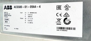 ACS580-01-09A4-4 ฟรีเควนซีคอนโทรลเลอร์ V2.04.0.0 400V 3 เฟส 9.4A PLC - Product Image 1