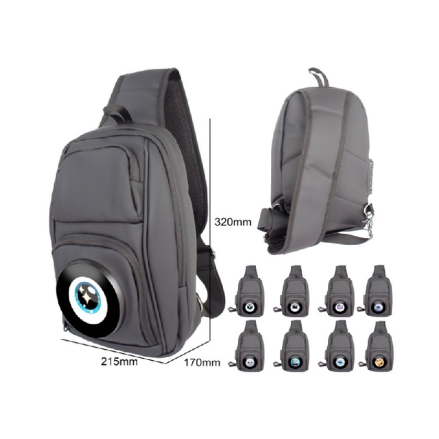 Bluetooth 5.3 Shoulder Bag Speaker 10W Loudspeaker with 1.5'' Display Touch Control 1500mAh Portable Audio Boombox