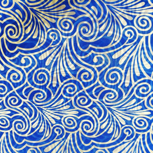 Royal - Blue - Based <span class=keywords><strong>Cream</strong></span> - Colored Volute Pattern Warp - <span class=keywords><strong>Knitted</strong></span> Fabric. Vendas diretas do fabricante. Respirável70gsm - Product Image 1