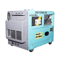 Groupe électrogène diesel portable silencieux DG7500LN 6000W, démarrage par clé, monophasé 50/60Hz, alimentation de secours ATS