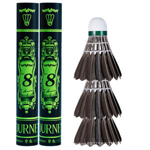 वाव काउंटर हमलावर y8 बैडमिंटन शटलकॉक मॉडल s500 5-लेयर स्पीड 75-85 आउटडोर इस्तेमाल ब्लैक डक फेदर बॉल स्थिर उड़ान - Product Image 5