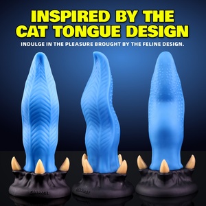 ELKKOST Dildo de Silicona de 11 Pulgadas con Forma de Lengua, Dildo de Fantasía, Tapón Anal, Estimulador de Punto G y Clítoris para Mujeres y Hombres, para Masturbación - Product Image 6
