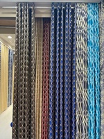 Vente en gros de tissu jacquard 100 % polyester pour rideaux, liquidation, respirant, tissé avec motifs teints, en rouleaux