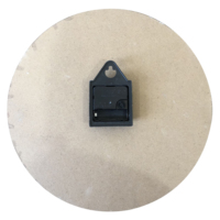 Jam Dinding Bergaya Pedesaan Bergaris Bulat MDF, Jam Analog Quartz Bertenaga Baterai untuk Dekorasi Dinding Rumah, Kafe, dan Rumah Pertanian