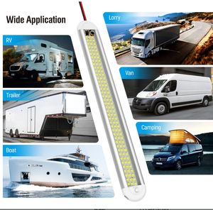 Barre lumineuse intérieure LED 12 V 120LED 1500LM 8W DC 12 Volt LED Strip Lights ON/OFF pour voitures RVs Vans Camions Camion Camper - Product Image 4