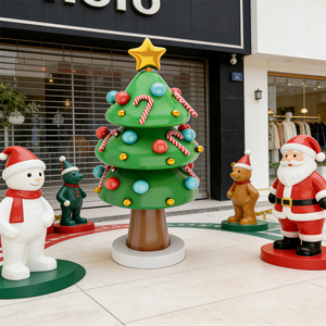 Scultura Personalizzata in Fibra di Vetro a Forma di <span class=keywords><strong>Albero</strong></span> di Natale Eco-Sostenibile per Esposizioni Festive in Centri Commerciali e Decorazioni per Eventi - Product Image 2
