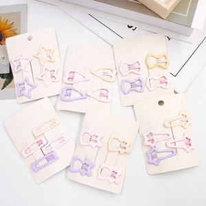<span class=keywords><strong>Yane</strong></span> nouveauté 4 pièces ensemble épingle à cheveux forme d'étoile BB broche bébé enfants accessoires de cheveux - Product Image 3