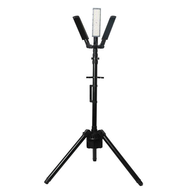 LED Stand Work Light Tripod Light with Red and Blue Flash