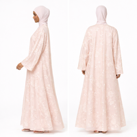 Nouvelle Collection 2026 : Abaya Kimono Élégante Printemps en Dentelle Perlée, Broderie Florale Ornée, Sur Mesure, Luxe Mariage OEM
