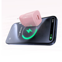 Chargeur mural rapide GaN double port 35W PD 3.0, charge 5V/3A, chargeur pour écouteurs, montre connectée, téléphone portable, ports USB Type-C