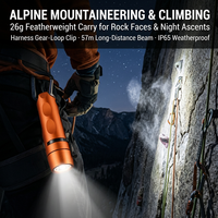 Senter Mini Pendakian: 26g Ultralight 57m Beam Harness Gear-loop untuk Panjat Tebing, Pesanan Grosir dalam Jumlah Besar