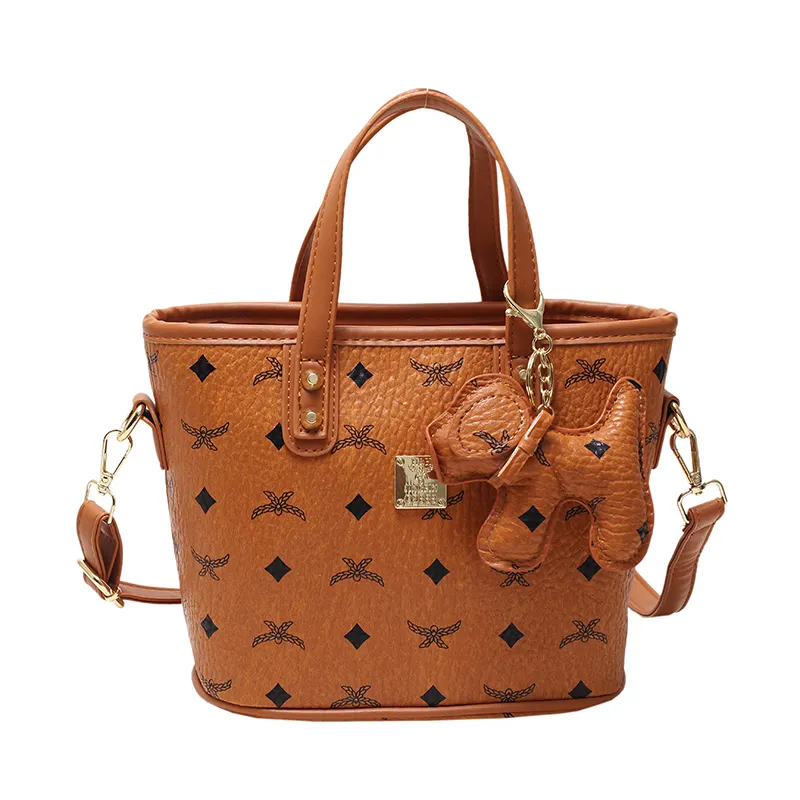 AC a main Femme-Bolso de lujo para mujer, bolsa de cuero marrón