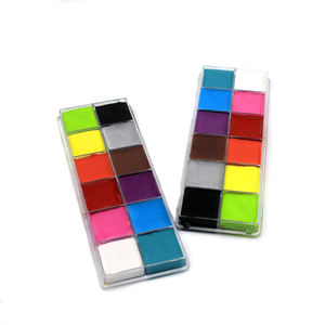 Ensemble de peinture pour le visage et le corps, 12 couleurs OEM, Art corporel, avec pinceau à base d'huile, peinture pour le visage, fête, maquillage fantaisie, <span class=keywords><strong>Palette</strong></span> de Cosplay - Product Image 2