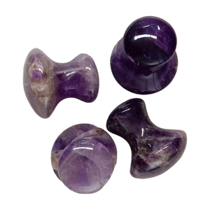 Outil de <span class=keywords><strong>massage</strong></span> facial en pierre naturelle (améthyste, jade, quartz clair) en forme de champignon Gua Sha, très populaire pour le lifting du <span class=keywords><strong>visage</strong></span>, la beauté et le bien-être - Product Image 5