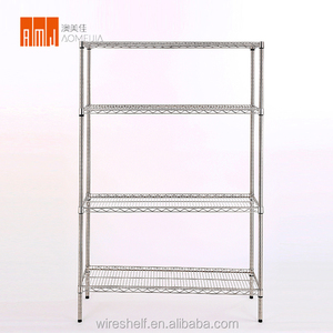 4 שכבה תצוגת מדפי נירוסטה חוט מתלה מדף יחידה עבור בית ומפעל - Product Image 3