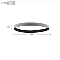 12mm LOGO personnalisé gros Tennis Gym bandeau de cheveux noir bandeau course bandes de sueur pour la tête