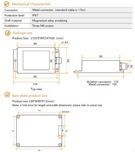 BWSENSING de doble eje de inclinación LIS341-232 interruptor de salida Digital interruptor de inclinación salida de tensión inclinación inclinómetro - Product Image 3