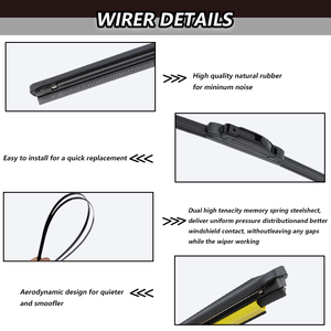 Venta al por mayor para Honda para Hyundai <span class=keywords><strong>Yaris</strong></span> Corolla Civic para Camry Accord híbrido plano coche limpiaparabrisas adaptadores hechos Natura - Product Image 2