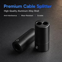 Répartiteur de câble de haut-parleur en alliage d'aluminium YIVO, câble audio en Y avec fiches banane, tube de gestion de câbles de haut-parleur audiophile DIY