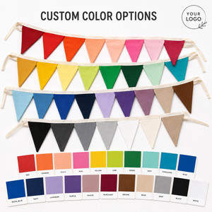 Banderines de Tela con Logotipo Personalizado, Triangulares y Coloridos, para Decoración de Fiestas, Eventos, Bodas y Hogar - Product Image 5
