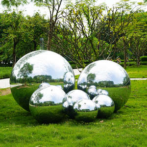 Esfera de Globo Inflable de PVC Plateado Brillante, Decoración de Patio para Fiestas y Eventos al Aire Libre - Product Image 1