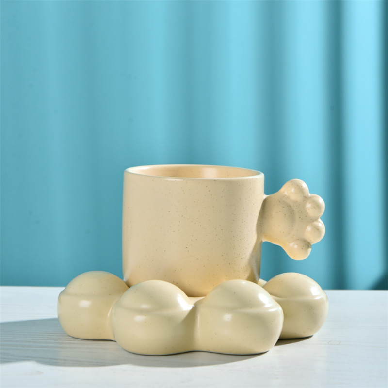 Cat's claw cup saucer-apricot 320ml