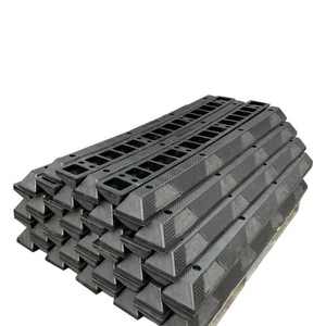 ガレージ車用タイヤストッパー重いゴムプラスチックシングルサイドホイールストッパー - Product Image 6