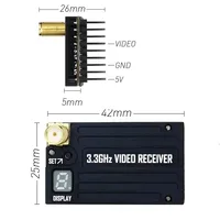 RUSHFPV 3.3G 4W VTX IRC Tramp 7-30V Émetteur vidéo métallique et module VRX pour drone FPV longue portée