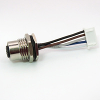 Connecteur de capteur circulaire étanche M5 M8 M12 M16 M23 3p 4p 5p 6p 8p 12p 17p à souder sur circuit imprimé, en cuivre et aluminium, entièrement conforme CE ROHS