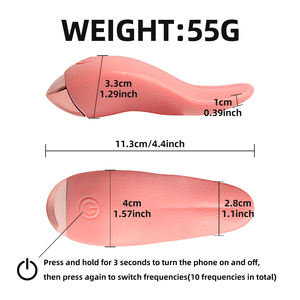 मांस मांस जीभ वाइब्रेटर नरम सिलिकॉन सुरक्षित मिनी पोर्टेबल छोटे उत्तेजक मालिश वाले जलरोधी <span class=keywords><strong>10</strong></span> कंपन मोड - Product Image 4