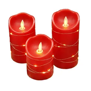 China Wholesale Golden Supplier Handheld LED Tea Light Candles Flameless Pillar Candles for Christmas New Product Collection