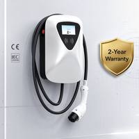 Cargador EV de Nivel 2, 7kW 22kW, Wallbox con Cable NACS y SAE J1772 (Tipo 1) para Tesla y Todos los Vehículos Eléctricos, Estación de Carga Doméstica