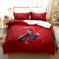 Ensemble de literie Aoyatex Spider-Man imprimé en 3D, ensemble trois pièces pour garçons, ensemble de lit pour enfants en polyester