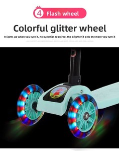 Patinete para Niños Plegable con <span class=keywords><strong>3</strong></span> <span class=keywords><strong>Ruedas</strong></span> de PU, Moderno, de Plástico, Inteligente, Electrónico, para Exteriores, Regalo de Navidad - Product Image 5