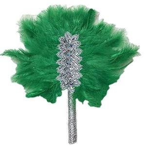 Abanicos de Plumas Suaves de Bambú Pintados a Medida al por Mayor de Fábrica, Estilo Pluma de Avestruz para Bodas - Product Image 1