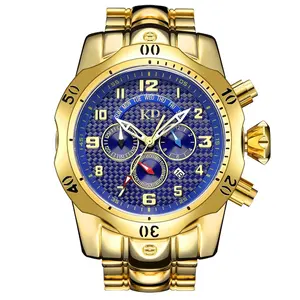 Reloj de pulsera de cuarzo multifunción para hombre, cronógrafo de cuarzo de alta calidad, con esfera grande, 5atm, marca de EE. UU., original