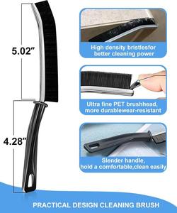 Ensemble de 5 brosses de nettoyage pour les fentes, brosses à poils rigides, pour salles de bain, maison, cuisine, carrelages, fenêtres, nettoyage des fentes, Sprin - Product Image 6