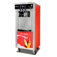 Machine à crème glacée verticale commerciale, machine à crème glacée en cône pour salon de thé au lait, table