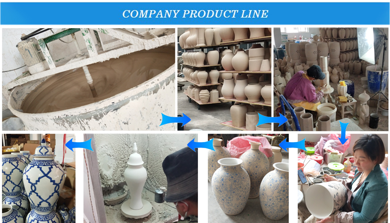 Jingdezhen ceramic drum stool flower stand with different color for hotel and home decoration wholesale retail