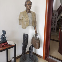 Approvisionnement Usine Statue Moderne Grandeur Nature Femme et Homme Abstraits en Bronze