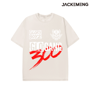 เสื้อยืดโอเวอร์ไซส์ผ้าฝ้ายพิมพ์ลายคำพูด "Glory <span class=keywords><strong>Boyz</strong></span> Glo Gang" สไตล์สตรีทแวร์เรโทรลำลอง ขายส่งจากคลังสินค้าในสหรัฐอเมริกา - Product Image 3