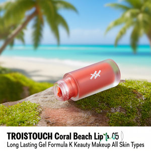 Tinte Labial Coral Beach de TROISTOUCH 05, Fórmula en Gel de Larga Duración, Maquillaje K-Beauty para Todo Tipo de Piel - Product Image 3