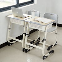Bureau d'étude réglable en hauteur pour enfants avec tiroir à crayons et crochet pour casque, mobilier scolaire ergonomique anti-pincement