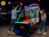 Fabricant de machines de basket-ball d'arcade, LED Pop-a-Shot, OEM, ODM, thème et couleur personnalisés