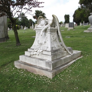 Fabricante Profesional de Estatuas de Ángeles <span class=keywords><strong>Llorones</strong></span> Occidentales Talladas en Mármol, Tamaño Personalizado, Garantía de 5 Años, para Cementerio - Product Image 3