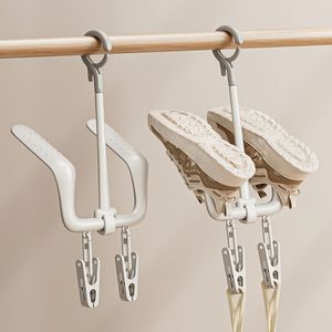 Shoe Drying Rack Gullwing Design <b>Hook</b> Type Single Bar Windproof <b>Clips</b> For Home Balcony Outdoor Use - Product Image 1