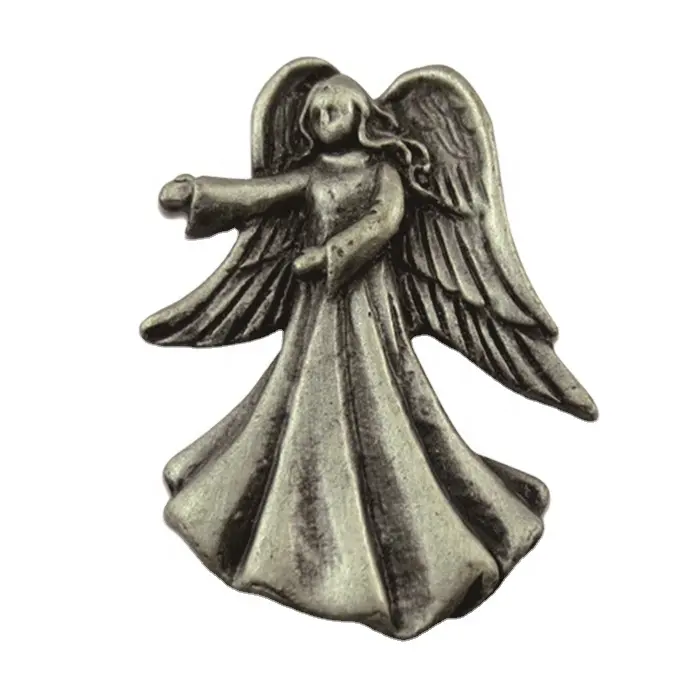 Antiek Zilver Angel 3d Revers Pin Fabrikanten China