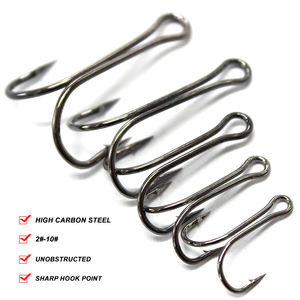 Ensemble <span class=keywords><strong>de</strong></span> crochets d'ancrage double <span class=keywords><strong>en</strong></span> acier à haute teneur <span class=keywords><strong>en</strong></span> carbone grenouille leurre souple griffe <span class=keywords><strong>de</strong></span> poulet pour la pêche au bar et à la truite dans les rivières d'eau salée - Product Image 3